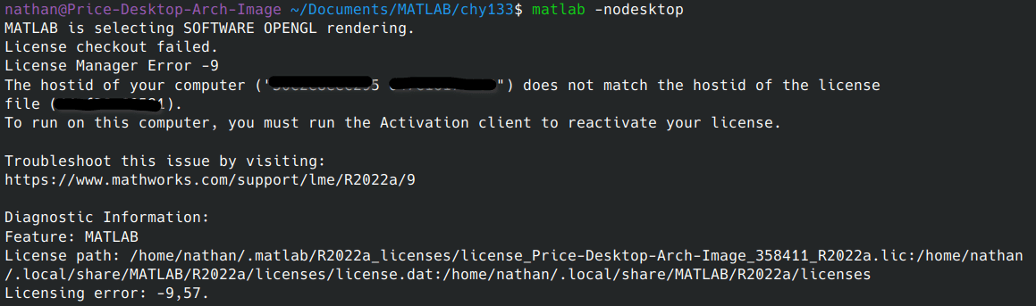 Archlinux: MATLAB Reactivation